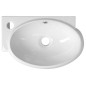 Sapho Small - Lave-main Ribera 430x285 mm, avec trop-plein, trou pour robinet à gauche, blanc AR498