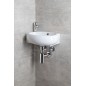 Sapho Small - Lave-main Ribera 430x285 mm, avec trop-plein, trou pour robinet à gauche, blanc AR498