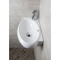 Sapho Small - Lave-main Ribera 430x285 mm, avec trop-plein, trou pour robinet à gauche, blanc AR498