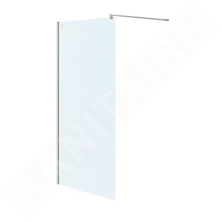 Cersanit Mille - Paroi de douche Walk-In, 100x200 cm, chrome/verre clair S161-001