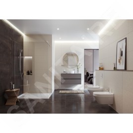 Cersanit Mille - Paroi de douche Walk-In, 100x200 cm, chrome/verre clair S161-001