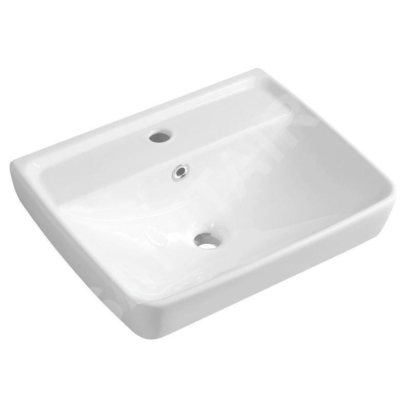 Aqualine Céramique - Lavabo 500x400 mm, avec trop-plein, trou pour robinet, blanc TU0350 Aqualine Céramique - Lavabo 500x400 mm, avec trop-plein, trou pour robinet, blanc TU0350