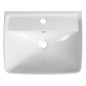Aqualine Céramique - Lavabo 500x400 mm, avec trop-plein, trou pour robinet, blanc TU0350 Aqualine Céramique - Lavabo 500x400 mm, avec trop-plein, trou pour robinet, blanc TU0350