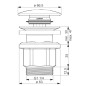 Hansa Accessoires - Garniture de vidage Push-Open, chrome 07620100 Hansa Accessoires - Garniture de vidage Push-Open, chrome 07620100