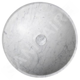 Sapho Blok - Vasque, diamètre 420 mm, sans trop-plein, carrare 2401-42