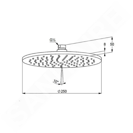 Kludi A-Qa - Douche de tête, diamètre 25 cm, or brossé 64325N0-00