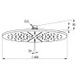 Kludi A-Qa - Douche de tête, diamètre 30 cm, or brossé 64330N0-00