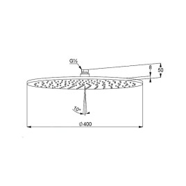 Kludi A-Qa - Douche de tête, diamètre 40 cm, or brossé 64340N0-00