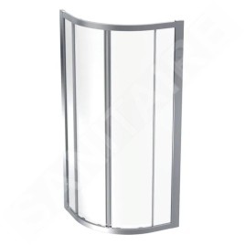 Geberit GEO - Cabine de douche 80x80 cm, argent/verre transparent 560.111.00.2