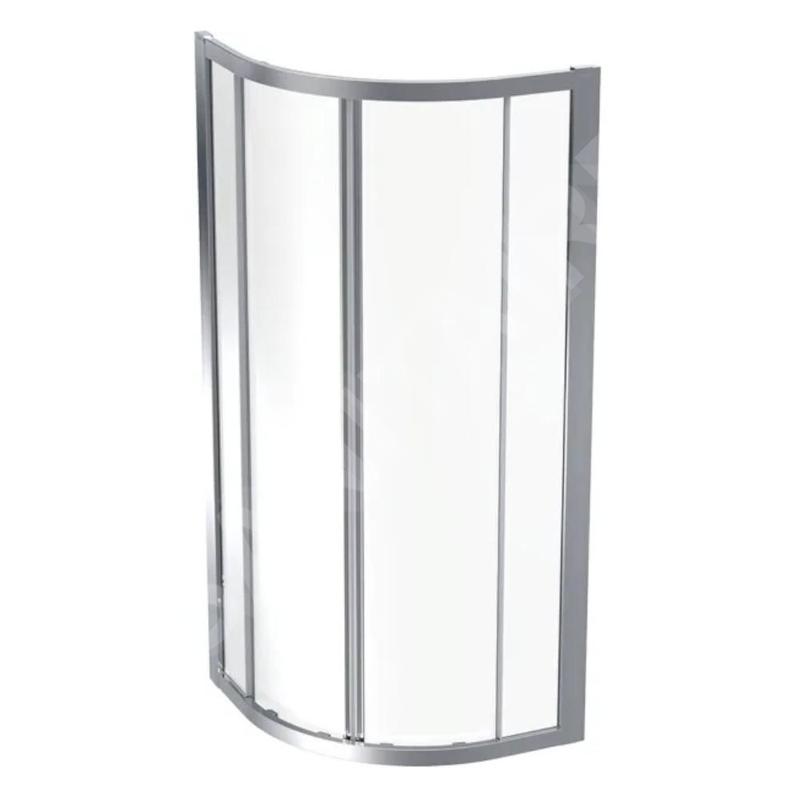 Geberit GEO - Cabine de douche 80x80 cm, argent/verre transparent 560.111.00.2