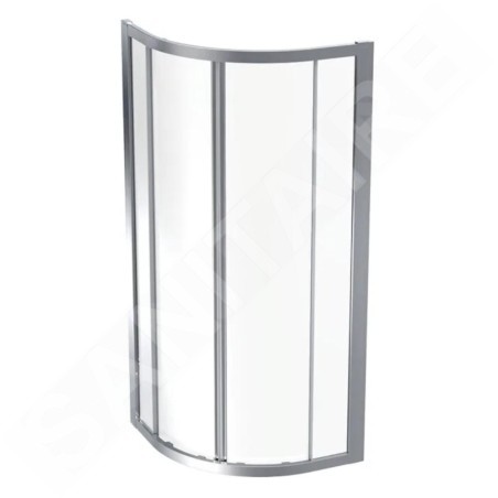 Geberit GEO - Cabine de douche 80x80 cm, argent/verre transparent 560.111.00.2