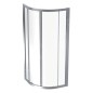 Geberit GEO - Cabine de douche 80x80 cm, argent/verre transparent 560.111.00.2