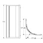 Geberit GEO - Cabine de douche 80x80 cm, argent/verre transparent 560.111.00.2