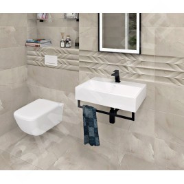 Sapho Accessoires - Porte-serviettes frontal pour lavabo, 560 mm, noir mat HG560