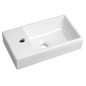 Sapho Small - Lave-mains Minos 450x260 cm, sans trop-plein, trou pour robinetterie à gauche, blanc 4757