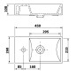 Sapho Small - Lave-mains Minos 450x260 cm, sans trop-plein, trou pour robinetterie à gauche, blanc 4757