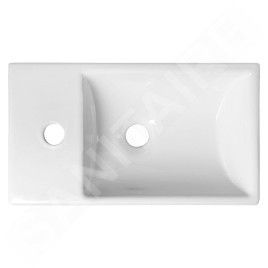 Sapho Small - Lave-mains Minos 450x260 cm, sans trop-plein, trou pour robinetterie à gauche, blanc 4757