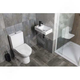 Sapho Small - Lave-mains Minos 450x260 cm, sans trop-plein, trou pour robinetterie à gauche, blanc 4757