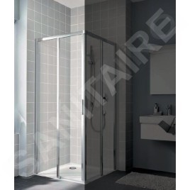 Kermi CADA XS - Porte de douche C2L, 120x200 cm, gauche, argent brillant/verre transparent CKC2L12020VPK