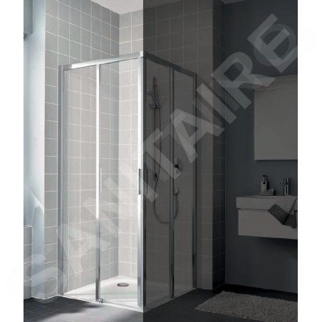 Kermi CADA XS - Porte de douche C2L, 120x200 cm, gauche, argent brillant/verre transparent CKC2L12020VPK