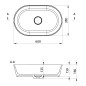 Sapho Lavabos - Lavabo Gerano, 600x380 mm, marbre, blanc GN600 Sapho Lavabos - Lavabo Gerano, 600x380 mm, marbre, blanc GN600