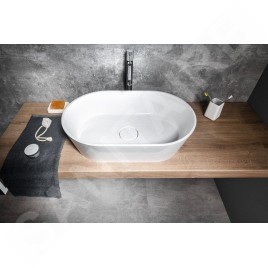 Sapho Lavabos - Lavabo Gerano, 600x380 mm, marbre, blanc GN600