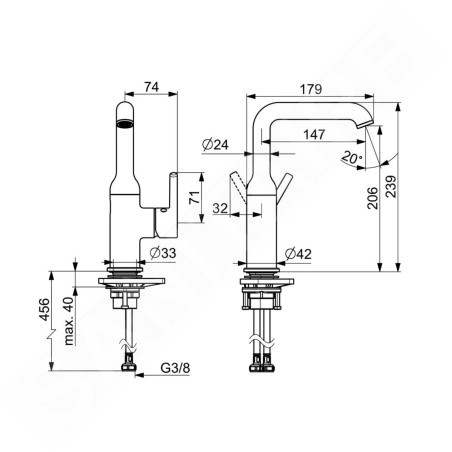 Hansa Vantis Style - Mitigeur de lavabo, chrome 54552207