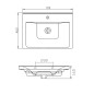 Aqualine Sava - Lavabo 700x460 mm, avec trop-plein, trou pour robinet, blanc 2070 Aqualine Sava - Lavabo 700x460 mm, avec trop-plein, trou pour robinet, blanc 2070