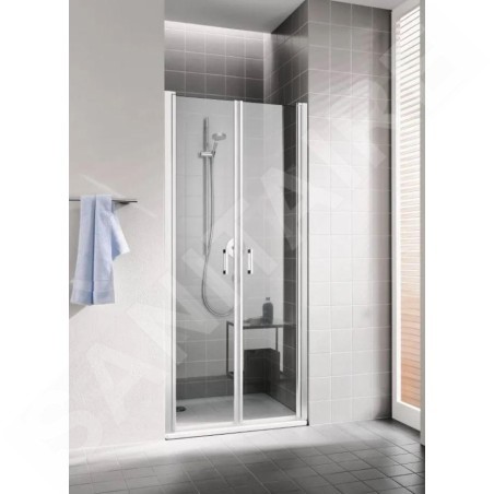 Kermi CADA XS - Porte de douche PTD 105x200, argent brillant/verre transparent CKPTD10520VPK