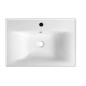 Aqualine Sava - Lavabo 700x460 mm, avec trop-plein, trou pour robinet, blanc 2070 Aqualine Sava - Lavabo 700x460 mm, avec trop-plein, trou pour robinet, blanc 2070