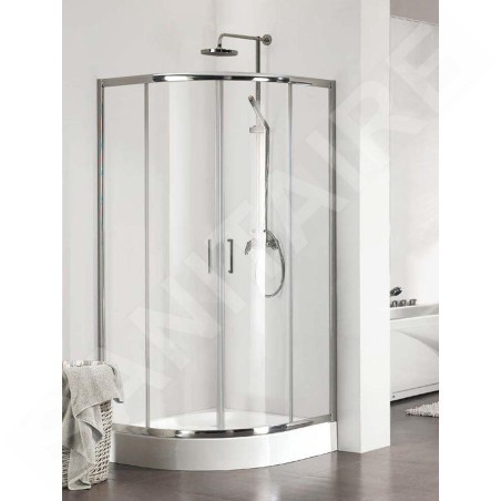 Kermi CADA XS - Cabine de douche 80x80 cm, argent brillant/verre transparent CKT5508020VPK