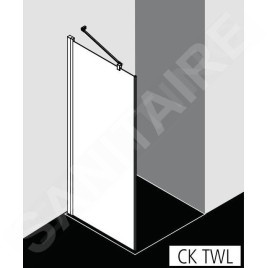 Kermi CADA XS - Paroi de douche TWL, 100x200 cm, gauche, argent brillant/verre transparent CKTWL10020VPK