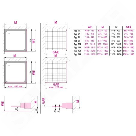 Kermi CADA XS - Paroi de douche WDW, 75x200 cm, argent brillant/verre transparent CKWDW07520VPK