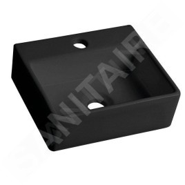 Sapho Small - Lavabo GIULIA 335x290 mm, sans trop-plein, trou pour mitigeur, noir mat BH7002B