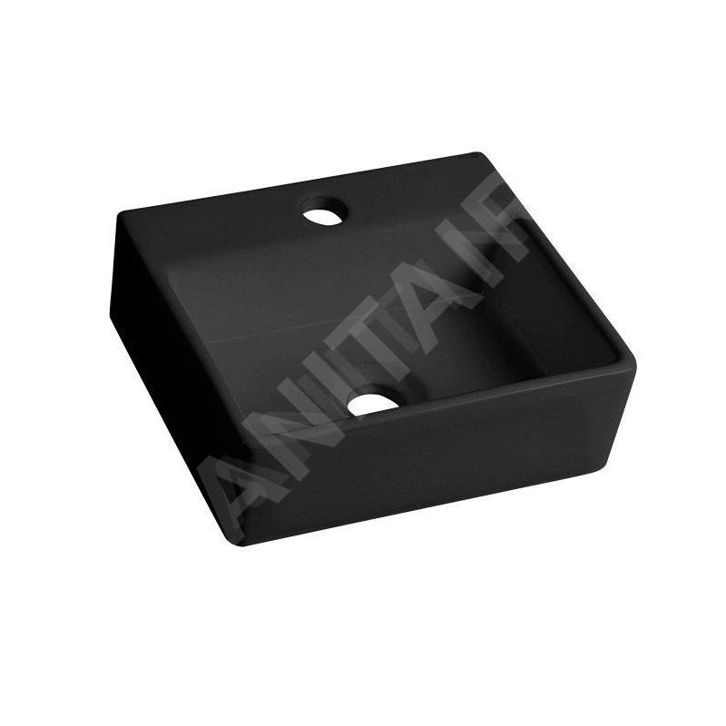 Sapho Small - Lavabo GIULIA 335x290 mm, sans trop-plein, trou pour mitigeur, noir mat BH7002B