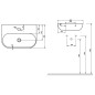 Sapho Small - Lavabo NERISSA 420x290 mm, sans trop-plein, trou pour robinet, noir mat AR265B
