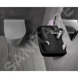 Sapho Small - Lavabo NERISSA 420x290 mm, sans trop-plein, trou pour robinet, noir mat AR265B