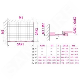 Kermi NICA - Paroi de douche TWL, 83x200 cm, gauche, argent brillant/verre transparent NITWL08320VPK