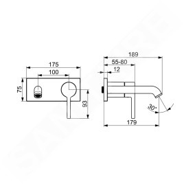 Hansa Vantis Style - Mitigeur de lavabo encastré, chrome 54802107