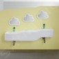 Geberit Bambini - Double-lavabo pour enfants, 90x39 cm, à gauche, sans trop-plein, 2 trous pour robinetterie, blanc alpin Geberit Bambini - Double-lavabo pour enfants, 90x39 cm, à gauche, sans trop-plein, 2 trous pour robinetterie, blanc alpin
