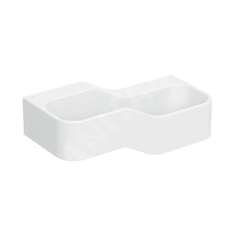 Geberit Bambini - Double-lavabo pour enfants, 90x39 cm, à droite, sans trop-plein, sans trou pour robinetterie, blanc alpin Geberit Bambini - Double-lavabo pour enfants, 90x39 cm, à droite, sans trop-plein, sans trou pour robinetterie, blanc alpin