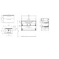 kielle Vega - Meuble avec lavabo, 80x50x46 cm, 2 tiroirs, blanc brillant 50018S80