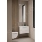 kielle Vega - Meuble avec lavabo, 80x50x46 cm, 2 tiroirs, blanc brillant 50018S80