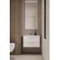 kielle Vega - Meuble avec lavabo, 80x50x46 cm, 2 tiroirs, blanc brillant 50018S80