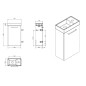 kielle Vega - Meuble avec lave-mains, 40x68x22 cm, blanc brillant 50018S40 kielle Vega - Meuble avec lave-mains, 40x68x22 cm, blanc brillant 50018S40