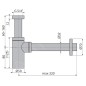 Alcadrain Siphons - Siphon design, or rouge brossé mat A400-RG-B Alcadrain Siphons - Siphon design, or rouge brossé mat A400-RG-B