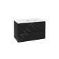 kielle Oudee - Meuble avec lavabo, 80x55x46 cm, 2 tiroirs, noir mat 50002S84