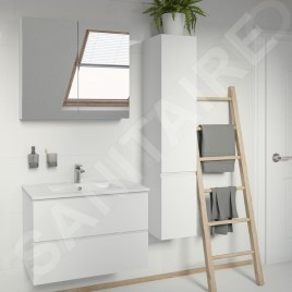 kielle Oudee - Armoire haute à suspendre, 157x30x32 cm, blanc brillant 50202010
