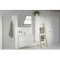 kielle Oudee - Armoire haute à suspendre, 157x30x32 cm, blanc brillant 50202010