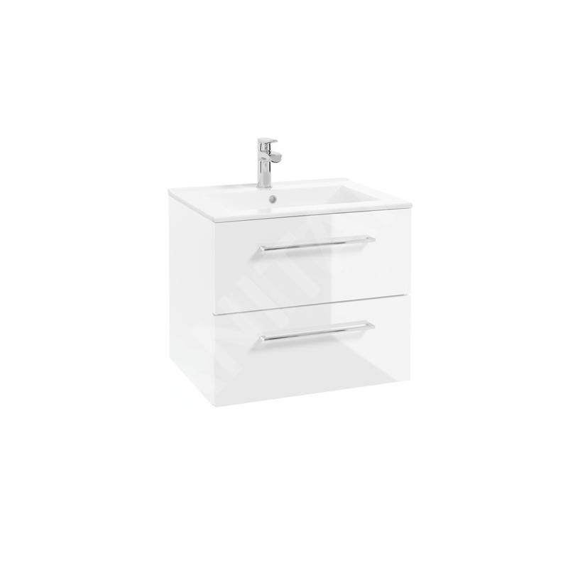 kielle Vega - Meuble avec lavabo, 60x50x46 cm,2 tiroirs, blanc brillant 50018S60 kielle Vega - Meuble avec lavabo, 60x50x46 cm,2 tiroirs, blanc brillant 50018S60